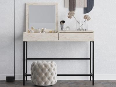 Make-up tafel LINCA 2 lades travertijn