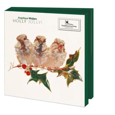 Kaartenmapje Holly Jolly, Angelique Weijers 10 Stuks met Enveloppen Kaartenmapje Holly Jolly, Angelique Weijers 10 Stuks met Enveloppen