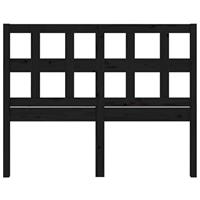 Hoofdbord 125,5x4x100 cm massief grenenhout zwart - thumbnail