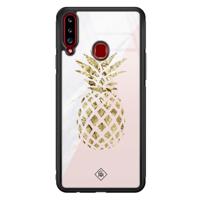 Samsung Galaxy A20s glazen hardcase - Ananas - thumbnail