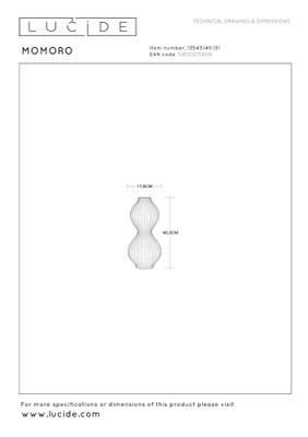 Lucide MOMORO - Tafellamp - 1xE14 - Wit