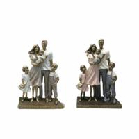 Decoratieve figuren DKD Home Decor 24 x 11,5 x 34 cm Multicolour Familie (2 Stuks) - thumbnail