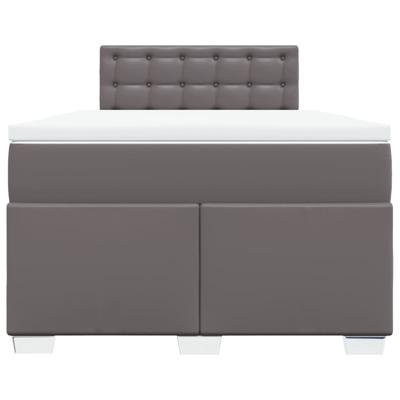 Boxspring met matras kunstleer grijs 180x200 cm - thumbnail