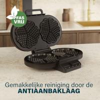 Princess neu Dubbel wafelijzer Anti-aanbaklaag, BPA-vrij, Oververhittingsbeveiliging Zwart - thumbnail