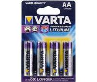 Batterij varta ultra lithium 4x aaa - thumbnail