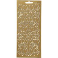 Creativ Company Stickers, harten, vel 10x23 cm, goud, 1 vel - thumbnail