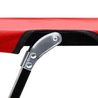 Ligbed 2-persoons inklapbaar staal rood - thumbnail