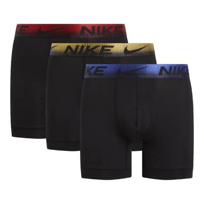 Nike Dri-FIT Ultra Stretch Micro Boxershort 3-Pack Zwart Blauw Goud Rood