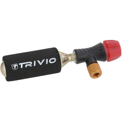 Trivio - co2 adapter + co2 patroon 16 gram + neoprene huls Trivio - co2 adapter + co2 patroon 16 gram + neoprene huls