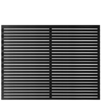 Zwart Houten Tuinscherm Osaka 180 x 136 CM - thumbnail