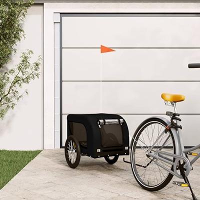 VidaXL Hondenfietstrailer oxford stof en ijzer zwart VidaXL Hondenfietstrailer oxford stof en ijzer zwart
