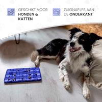 Eat Slow Live Longer Lick Mat Dimensions Flower Blue - thumbnail