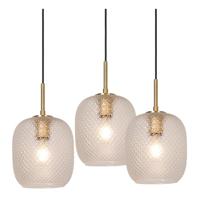 Lucide ALICENT - Hanglamp - Ø 35 cm - 3xE27 - Mat Goud / Messing - thumbnail