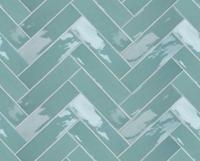 Wandtegel groen Tebe Vintage 30x7cm jade glans - thumbnail