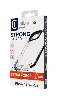Cellularline Strong Guard Case Backcover Apple iPhone 16 Pro Max Transparant Stootbestendig