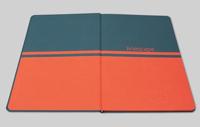 Sigel LS205 Notitieboek Linescape Hardcover DIN A5 Gelinieerd Middelblauw, Neon-oranje Aantal paginas: 88 - thumbnail