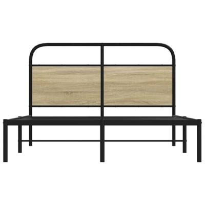 Bedframe zonder matras bewerkt hout sonoma eikenkleur 120x200cm Bedframe zonder matras bewerkt hout sonoma eikenkleur 120x200cm