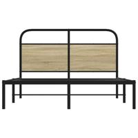 Bedframe zonder matras bewerkt hout sonoma eikenkleur 120x200cm - thumbnail