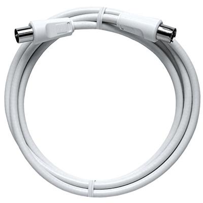 Axing Antenne Aansluitkabel [1x Antennestekker 75 Ω - 1x Antennebus 75 Ω] 2.50 m 85 dB Wit