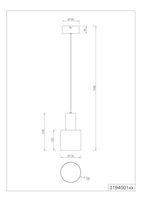 Trio Taupe pendelAgudo Ø 12cm - 319400141