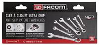 Facom set van 7 anti-slip steekringratelsleutels - 467B.J7PB - thumbnail