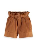 Wider fit cotton shorts with elasticated waist - thumbnail
