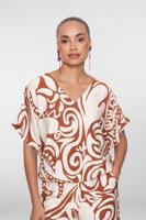 Geisha Top Bi-color 63435-26 T-shirt Korte Mouw 760 Ecru/tabacco - thumbnail