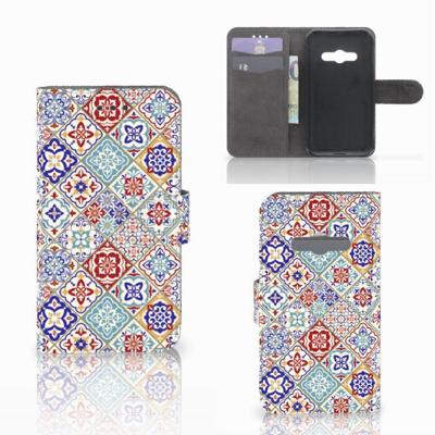Samsung Galaxy Xcover 3 | Xcover 3 VE | Bookcase | Tiles Color