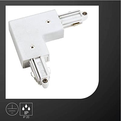 SLV 1-faseL-Connector 1 hoekverbinder aarde buiten wit - 143051