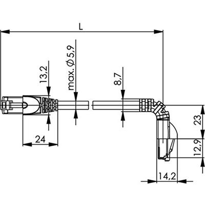 Telegärtner 100008291 RJ45 Netwerkkabel, patchkabel CAT 6A S/FTP 2.00 m Blauw Vlambestendig, Halogeenvrij 1 stuk(s) - thumbnail