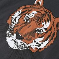 Kindershirt met lange mouwen tijgerprint 92 antracietkleurig - thumbnail