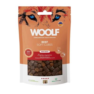 WOOLF Soft Cubes Beef - traktatie voor hond - 100g
