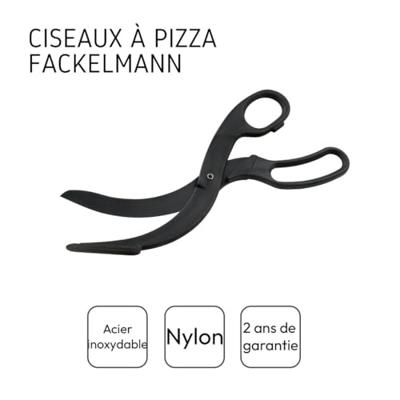 Fackelmann Food&More pizza en boterhamschaar 250mm zwart - thumbnail