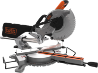 BLACK+DECKER BES700 1600W 216mm Afkort- en verstekzaag | 1x Zaagblad 48 hardmetalen tanden | Stofzak - BES700-QS - thumbnail