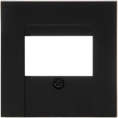 KOPP Athenis HK07 Mat Zwarte Afdekplaat - 3-voudig TAE/2-voudig USB