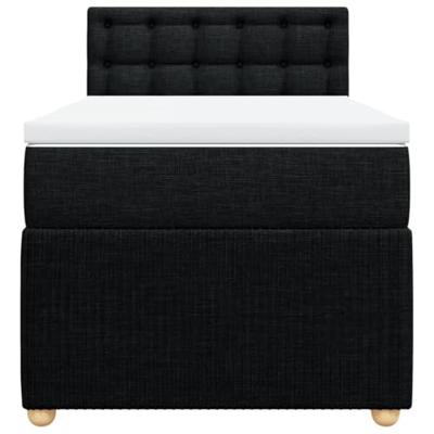 Boxspring met matras stof zwart 80x200 cm