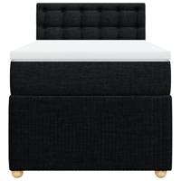 Boxspring met matras stof zwart 80x200 cm - thumbnail