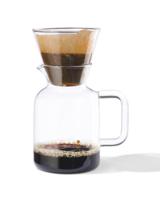HEMA Koffiekan met filter Koffiebinkie glas 600ml - thumbnail