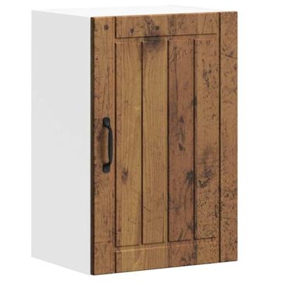 Keukenwandkast Lucca bewerkt hout oud houtkleurig Keukenwandkast Lucca bewerkt hout oud houtkleurig