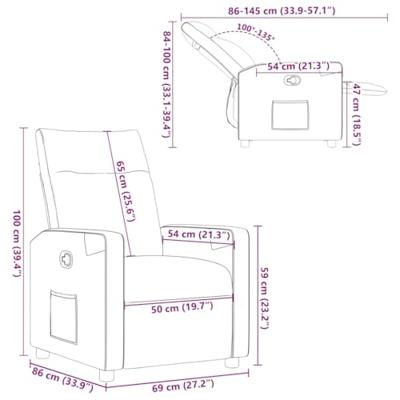 Fauteuil verstelbaar stof donkergrijs Fauteuil verstelbaar stof donkergrijs