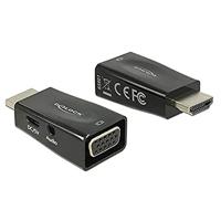 Delock 65901 HDMI / VGA / USB-C / Jackplug Adapter [1x HDMI-stekker - 1x D-sub bus 15-polig, USB-C bus, 3,5mm-bus] Zwart 0 mm - thumbnail