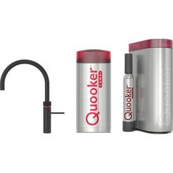 Quooker Fusion round met COMBI+ boiler en CUBE reservoir 5-in-1 kokend water kraan Zwart