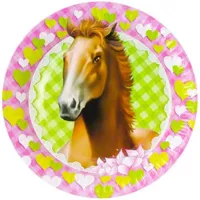Borden 23cm 8st Paarden - thumbnail
