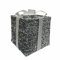 Kerstdecoratie Cadeau LED Zilver 25cm - thumbnail