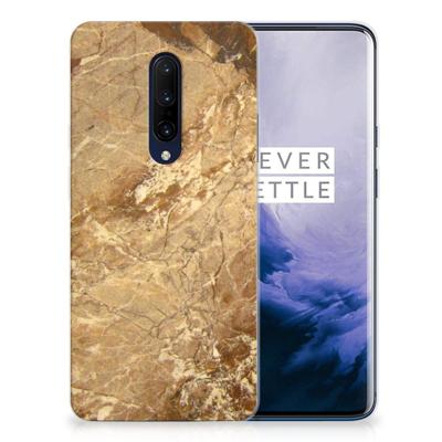 OnePlus 7 Pro | TPU | Siliconen hoesje | Marmer Creme
