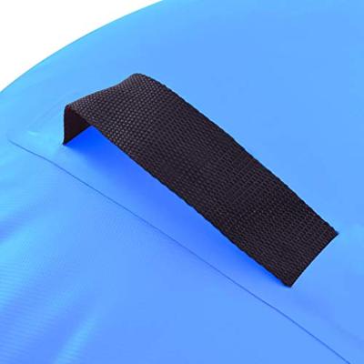 Gymnastiekrol met pomp opblaasbaar 100x60 cm PVC blauw - thumbnail