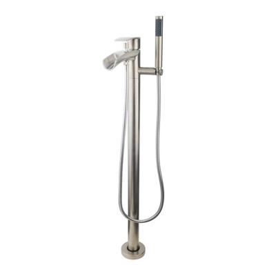 Wiesbaden Lima vrijstaande badmengkraan waterval compleet geb.staal Wiesbaden Lima vrijstaande badmengkraan waterval compleet geb.staal