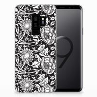 Samsung Galaxy S9 Plus | TPU Case | Black Flowers - thumbnail