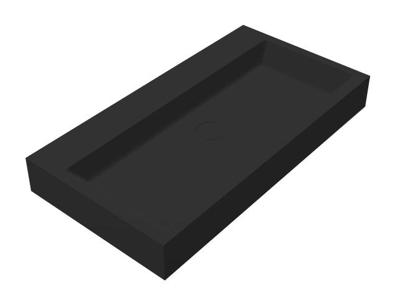 Wastafel Best Design Opera-80 Just-Solid 80x42x10 cm Mat Zwart Wastafel Best Design Opera-80 Just-Solid 80x42x10 cm Mat Zwart