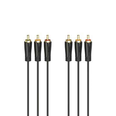 Hama Audio-/videokabel 3 Cinch-stekkers - 3 Cinch-stekkers Verguld 1,5 M Hama Audio-/videokabel 3 Cinch-stekkers - 3 Cinch-stekkers Verguld 1,5 M